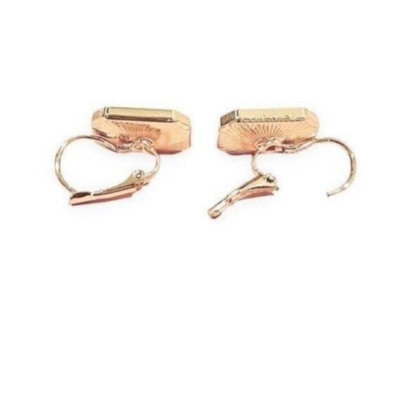 Square Drop Dangle Crystal Earrings - Picture 5 of 5